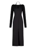 VAILLANT STUDIO ribbed long-sleeve button-down maxi dress - Black