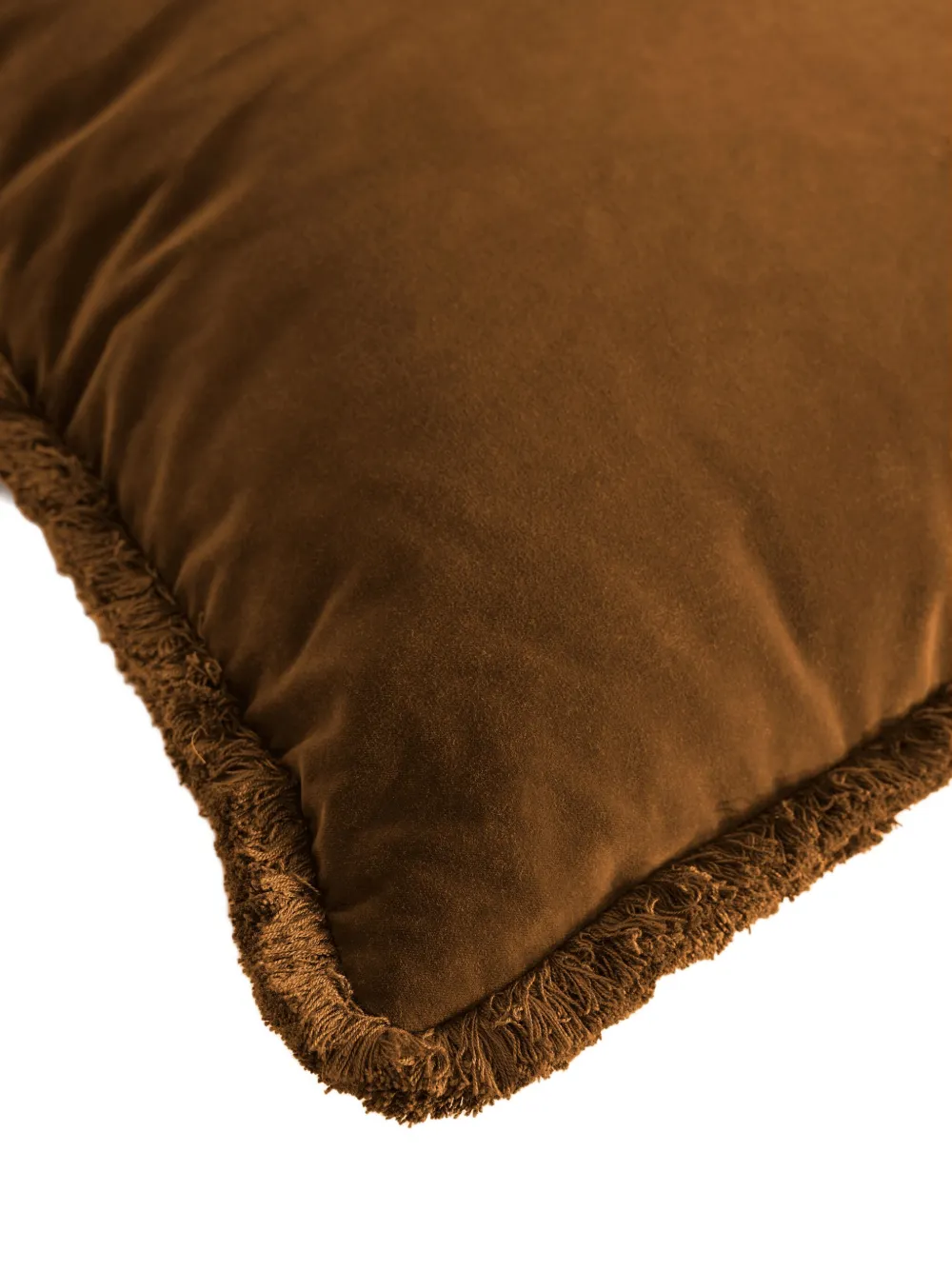 Soho Home Margeaux Fringed Square Cushion (50cm X 50cm) In Brown