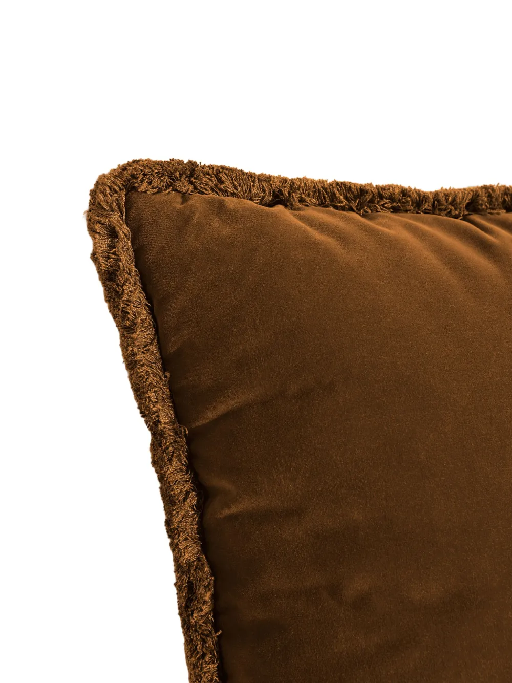 Soho Home Margeaux Fringed Square Cushion (50cm X 50cm) In Brown
