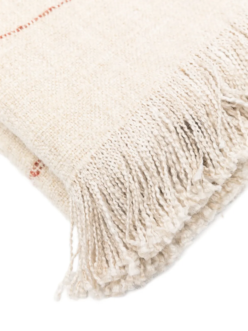 Soho Home Stephenson striped fringed throw - Beige
