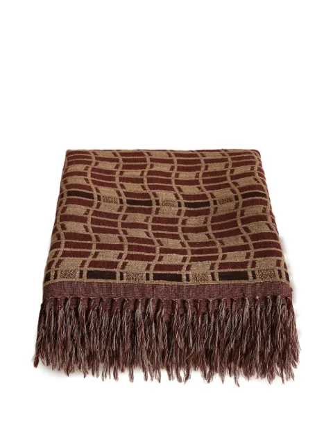 Soho Home Erin geometric-pattern fringed throw