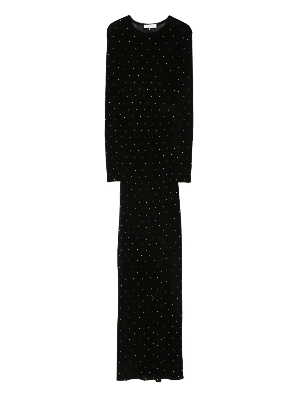 Rabanne bead-embellished long-sleeve maxi dress | Black | Image 1