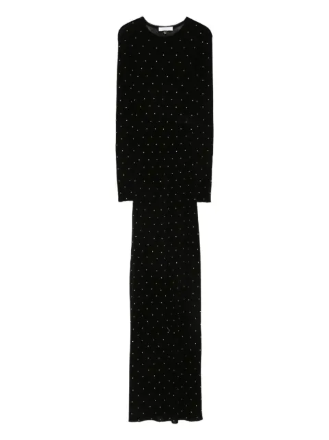 Rabanne bead-embellished long-sleeve maxi dress