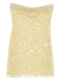 Roberta Einer sequin-embellished strapless mini dress - Green
