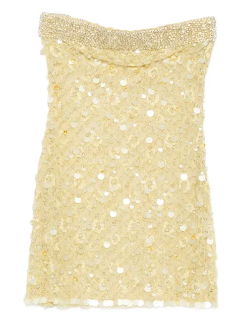 Roberta Einer sequin-embellished strapless mini dress