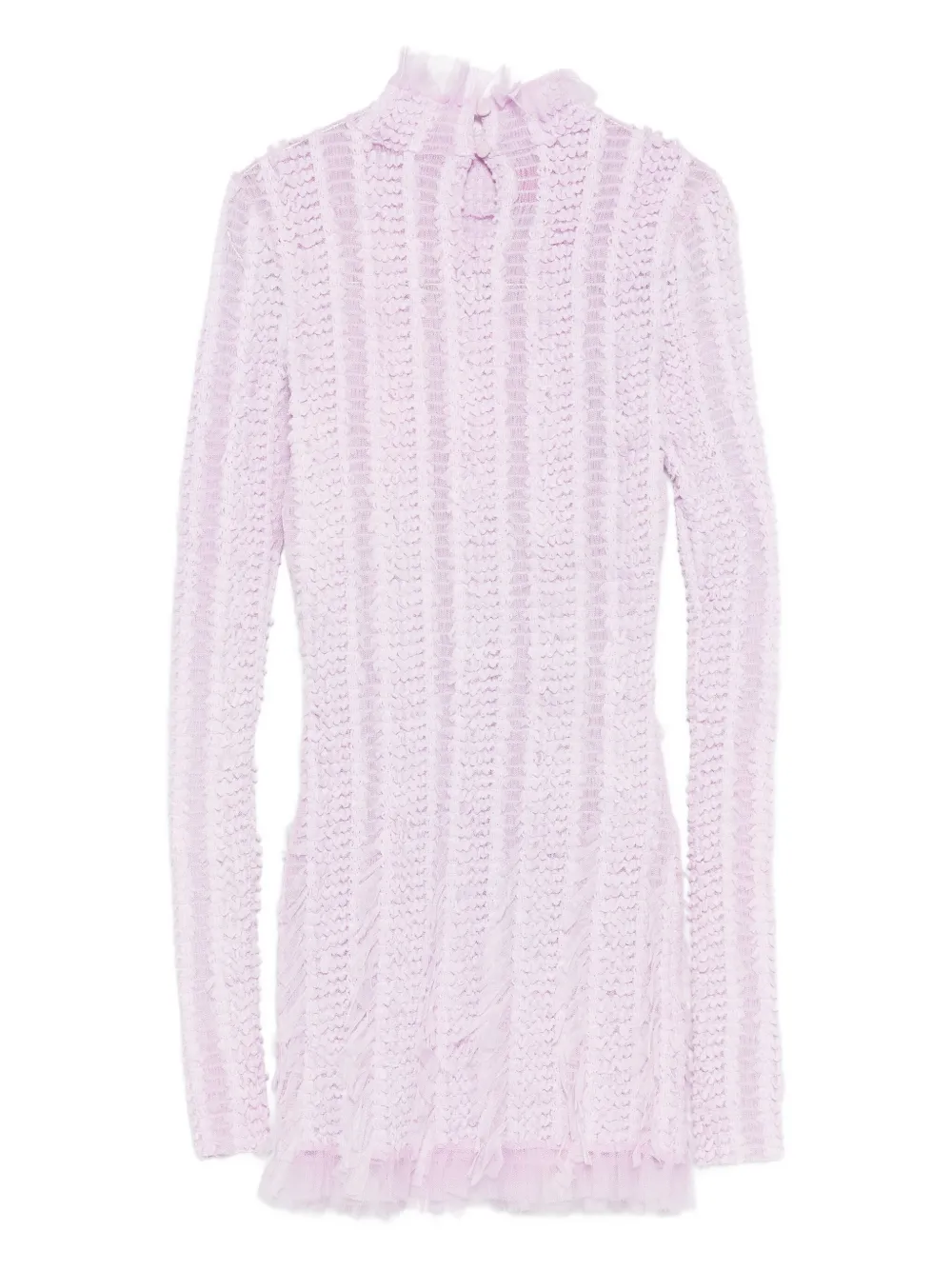 Roberta Einer Angel High-neck Long-sleeve Mini Dress In Multi