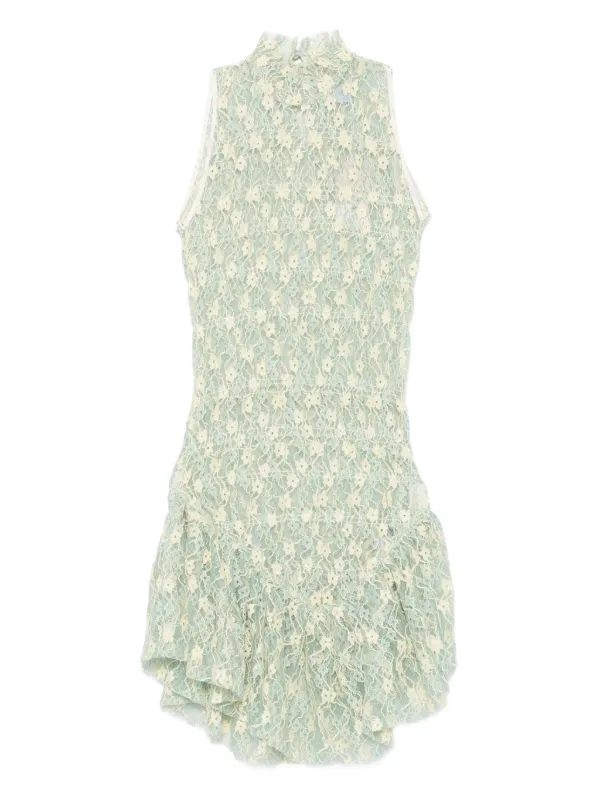 green floral high neck dress ZAPAKA Women Cowl Neck Green Floral Bridesmaid Dress with Slit A Line Spaghetti Straps Long Party Dress, Green / US26W