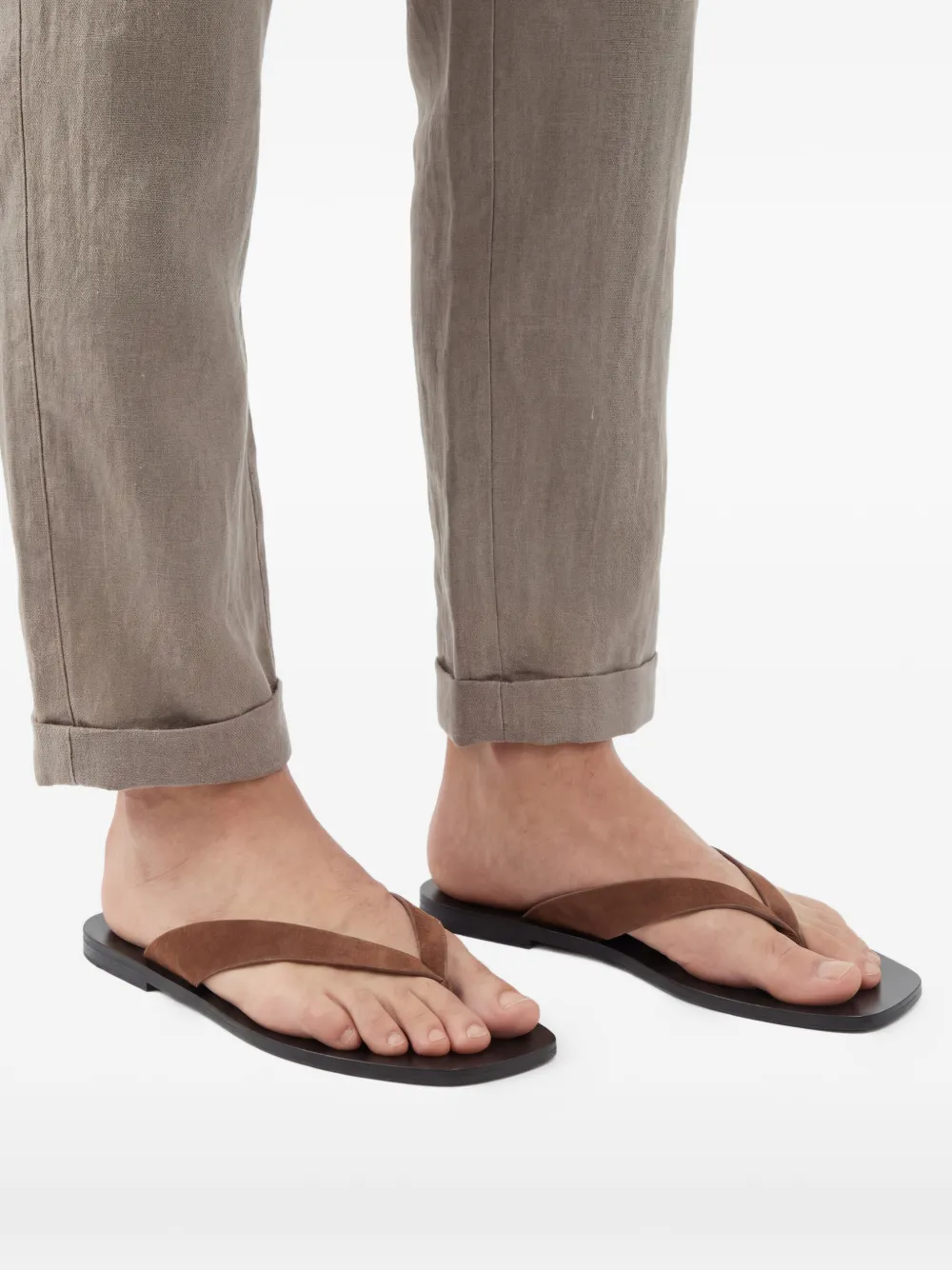 A.EMERY Kinto platte sandalen Bruin