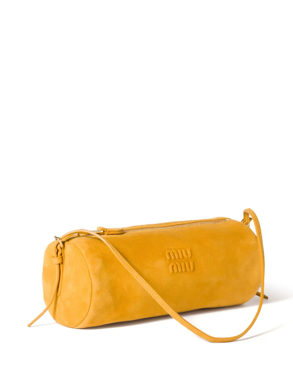 Miu Suède mini-tas Geel