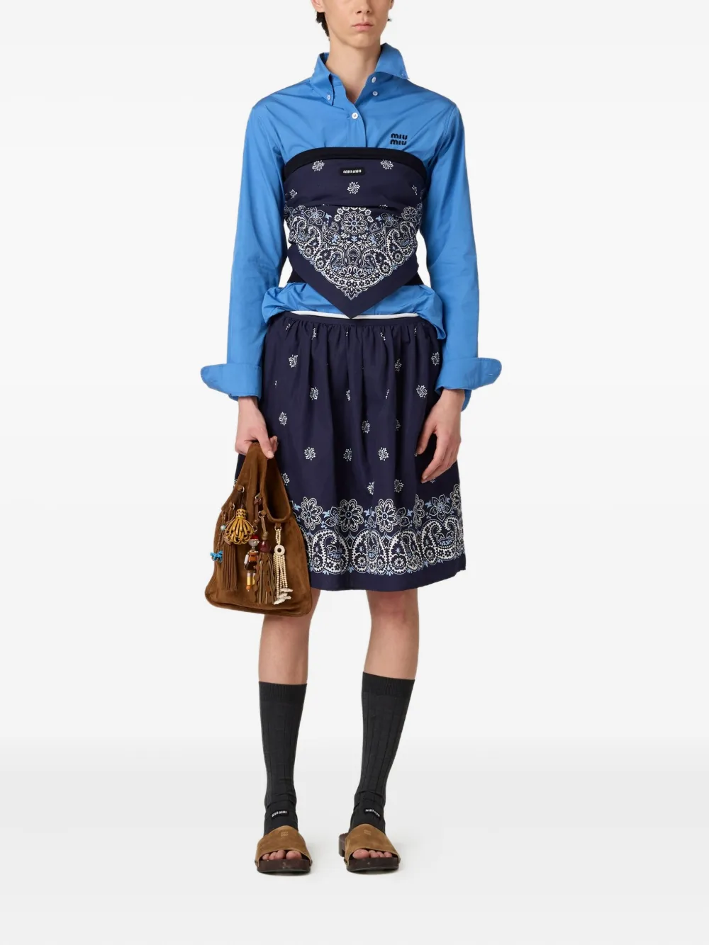 Miu Miu bandanamönstrad topp | Linnen | Image 2