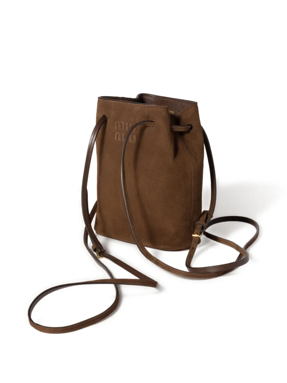 Miu Suède shopper Bruin