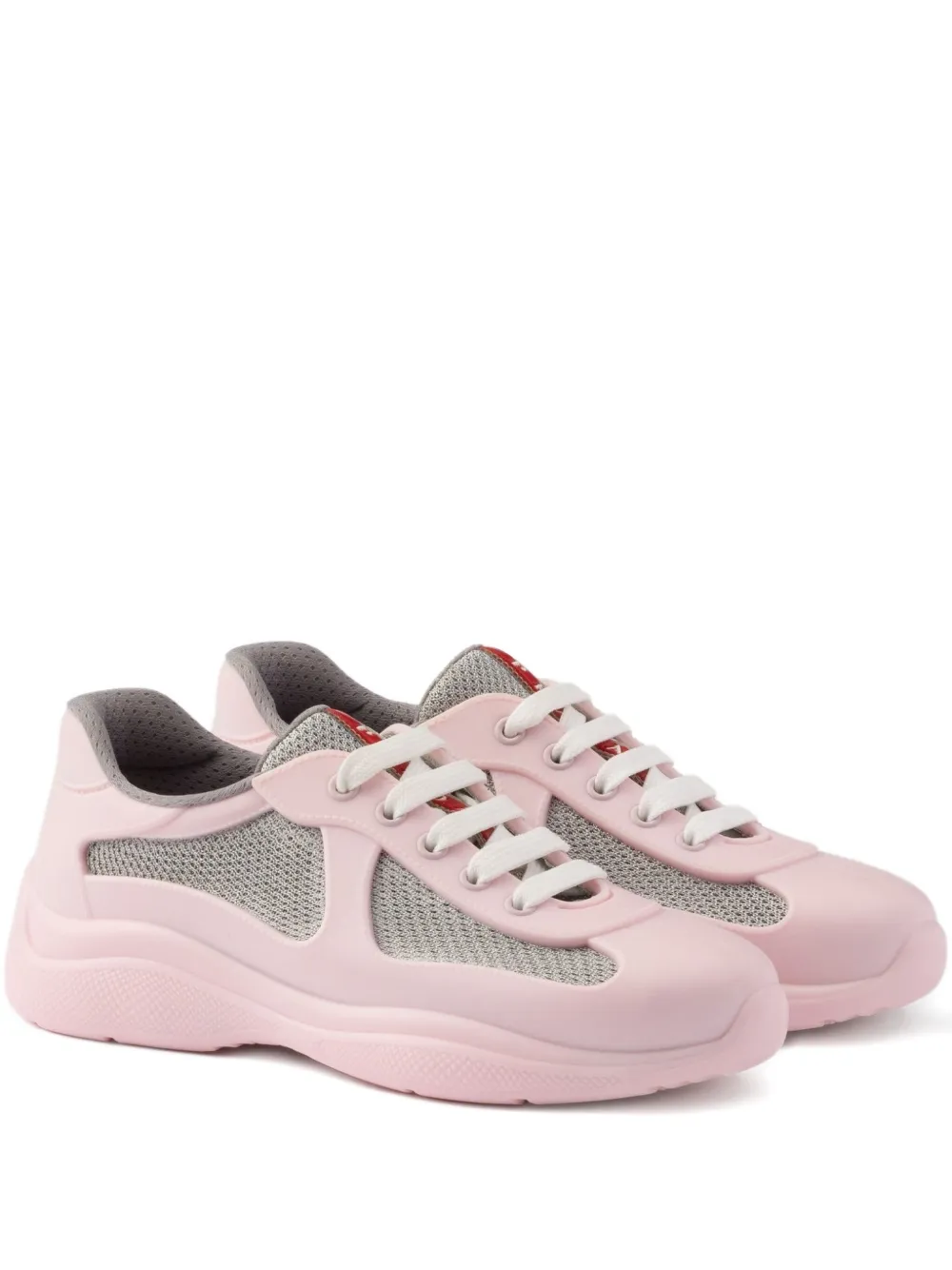 Prada America's Cup mesh-panelled chunky sneakers Pink