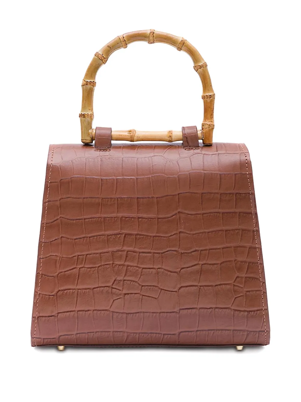 Isla leather tote bag - Bruin