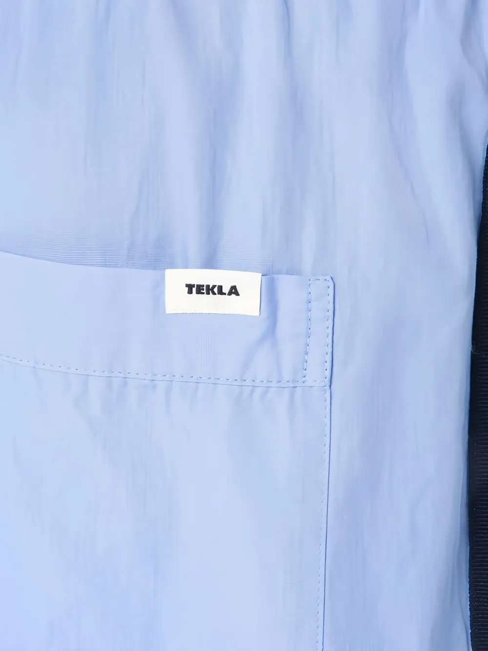TEKLA Pyjamabroek met logopatch en gestrikte taille Blauw