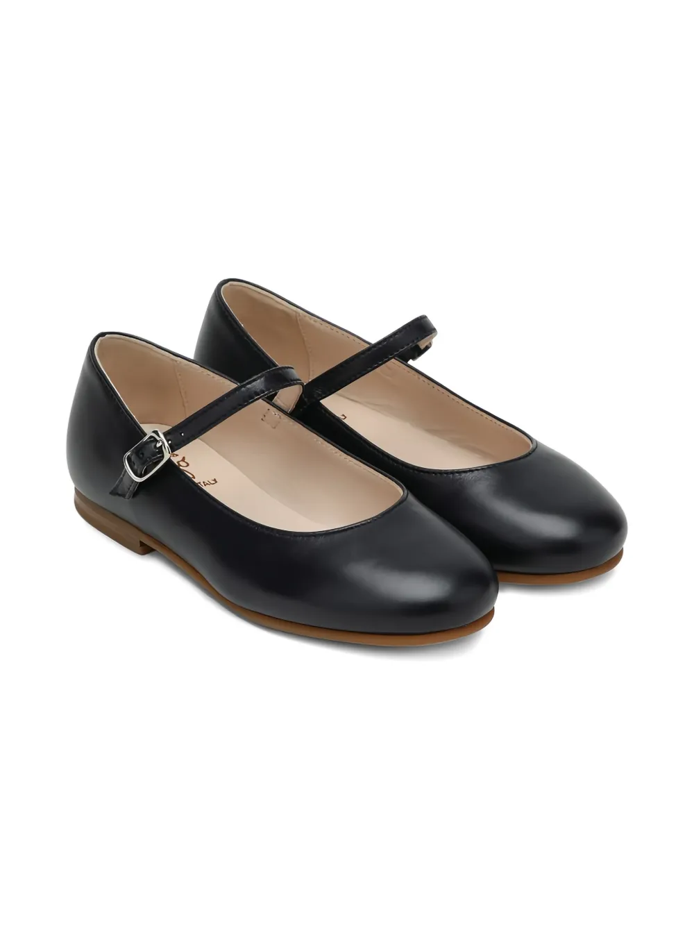 Il Gufo buckle-strap ballerina shoes Black