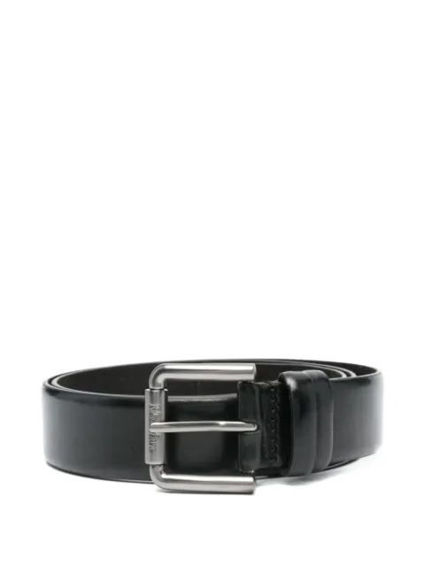 Max Mara leather logo-buckle belt