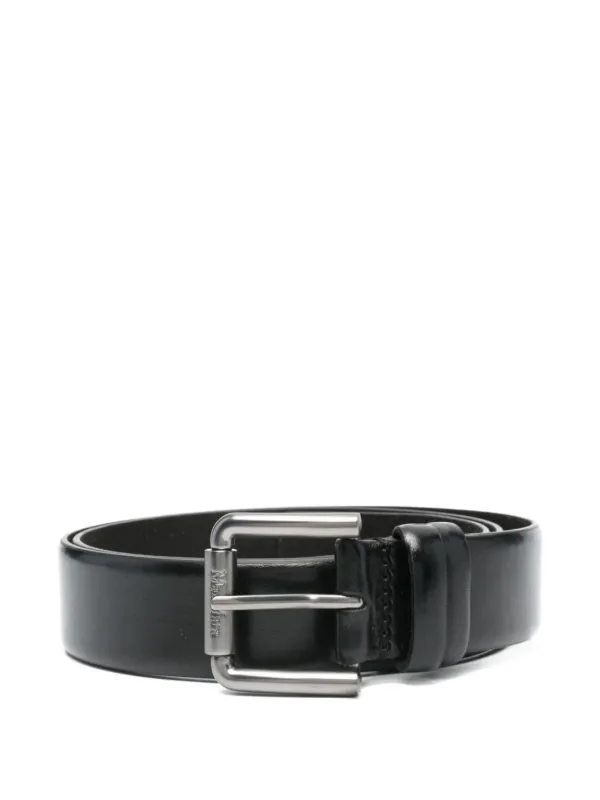 【MAX MARA】 ロゴバックル レザーベルト Max Mara ロゴバックル レザーベルト | ブラック | FARFETCH JP
