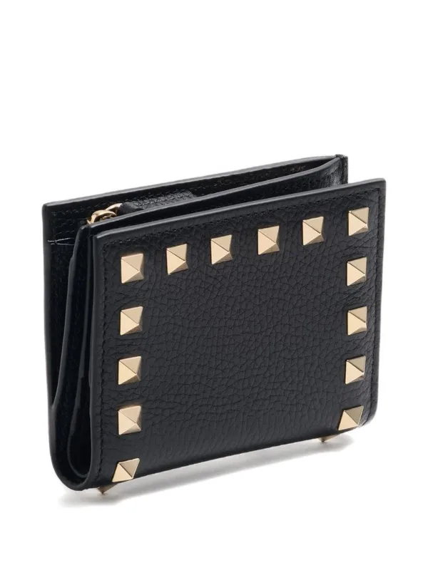 Valentino Garavani ロックスタッズ フラップ財布 | ブラック