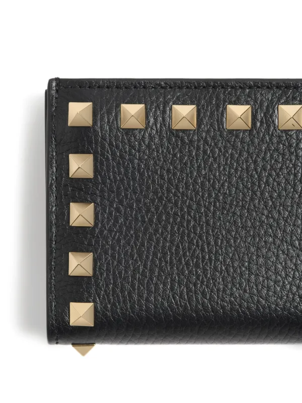 Valentino Garavani ロックスタッズ フラップ財布 | ブラック