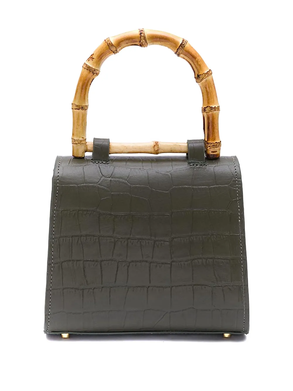 Isla leather tote bag - Groen