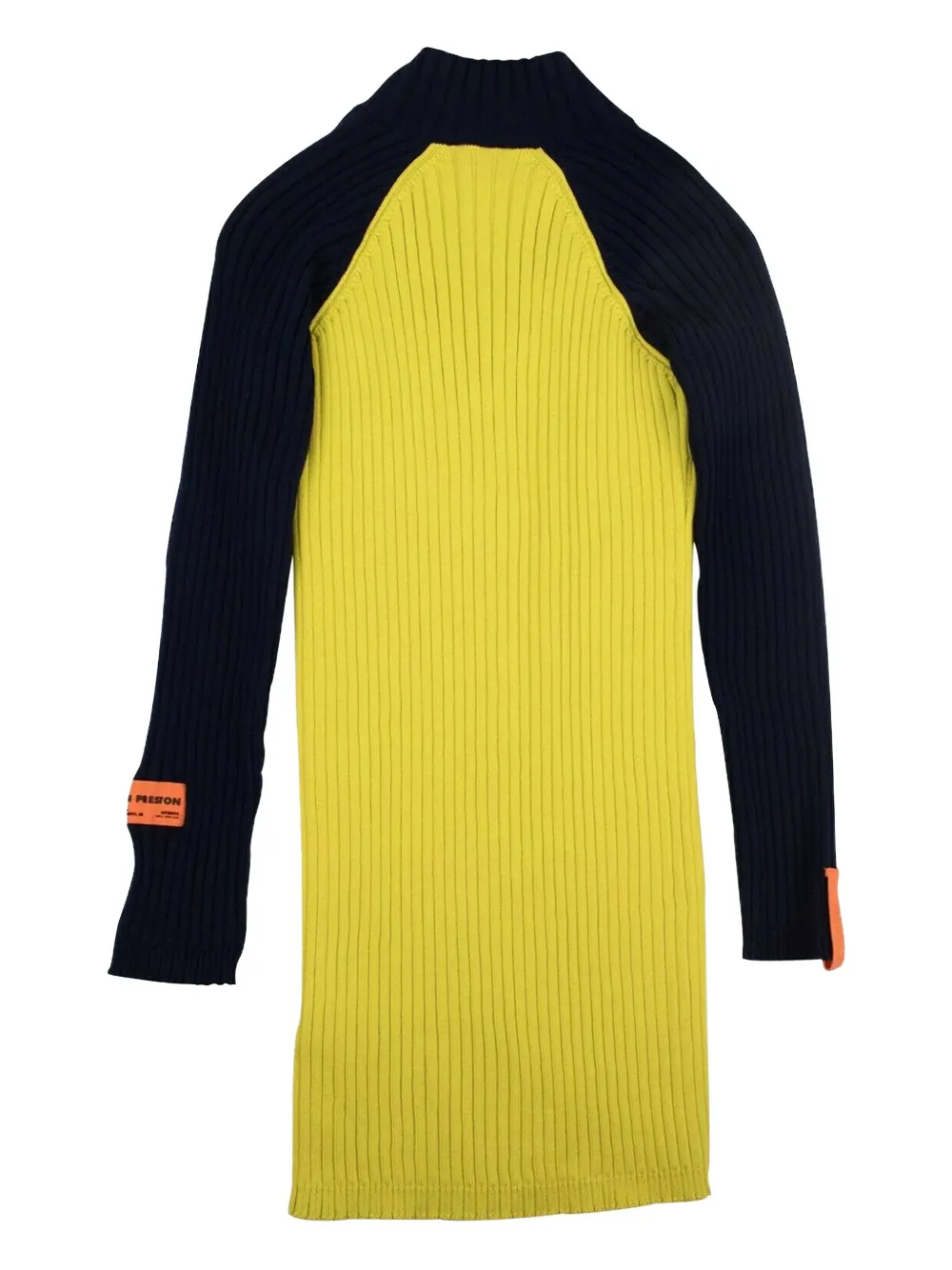 Heron Preston ribbed mini dress - Geel