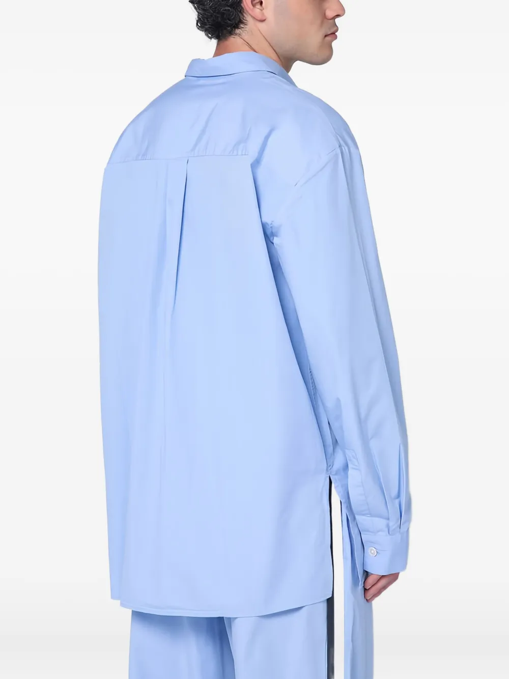 TEKLA Long-sleeve Pocket Shirt in Blue, view 3
