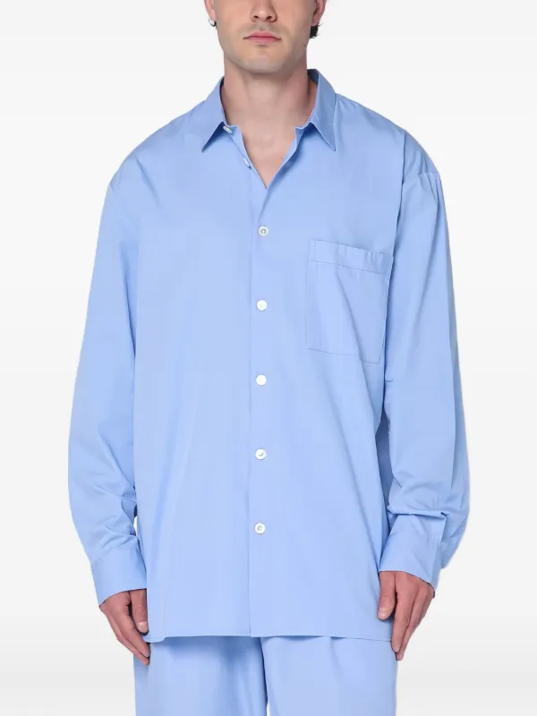 Tekla Long-sleeve Pocket Shirt in Blue