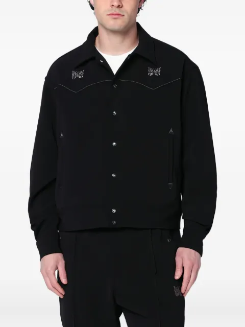 Needles butterfly-embroidered shirt jacket