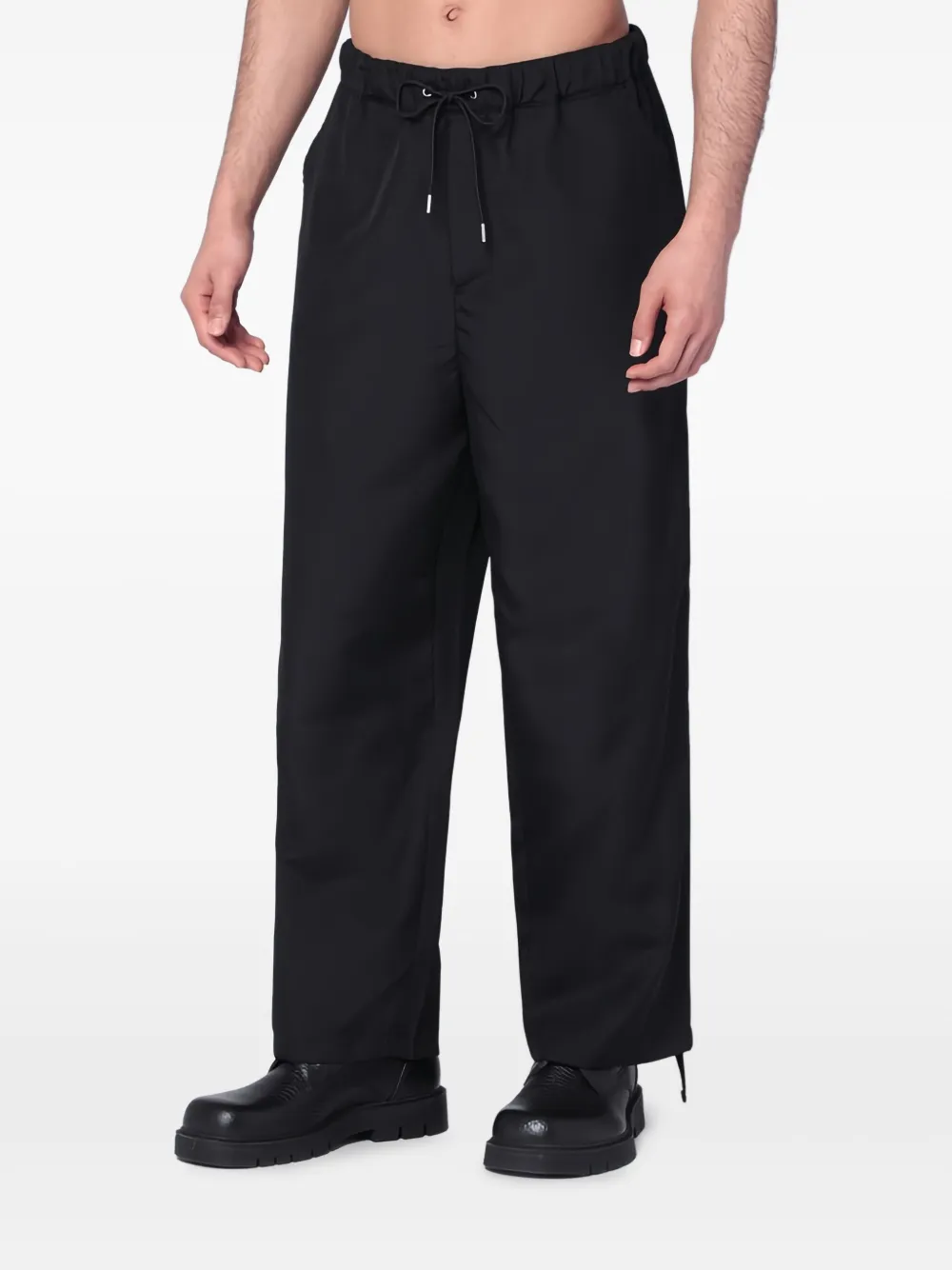  Oamc Drawstring Srtaight-leg Trousers - Black 