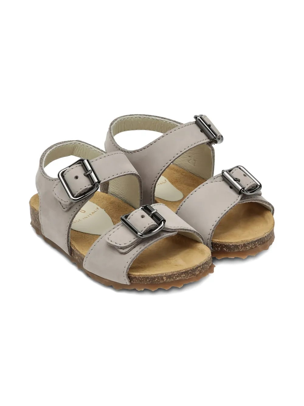 Il Gufo Leren sandalen Grijs