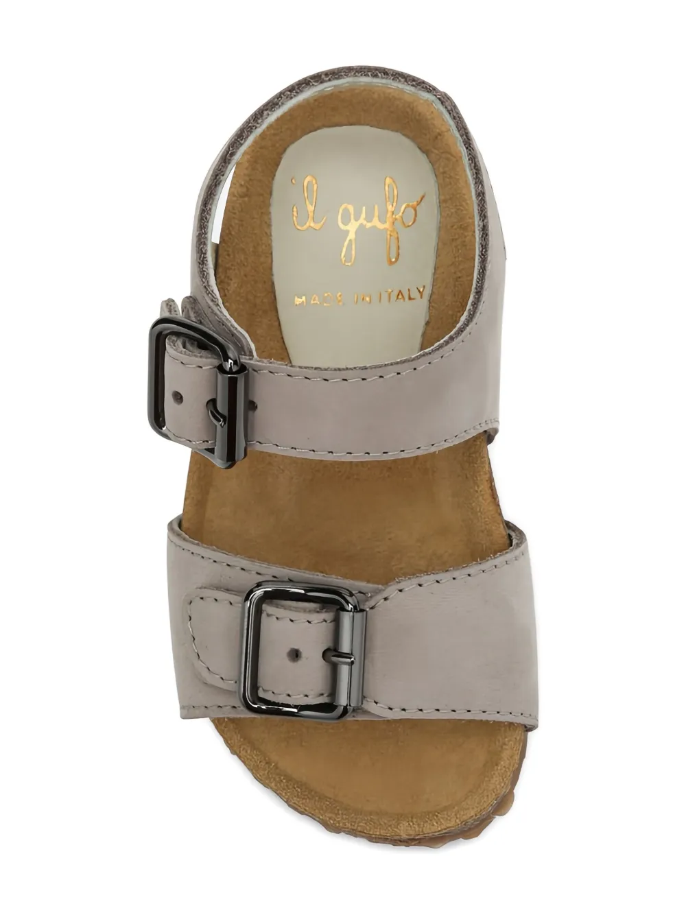 Il Gufo Leren sandalen Grijs