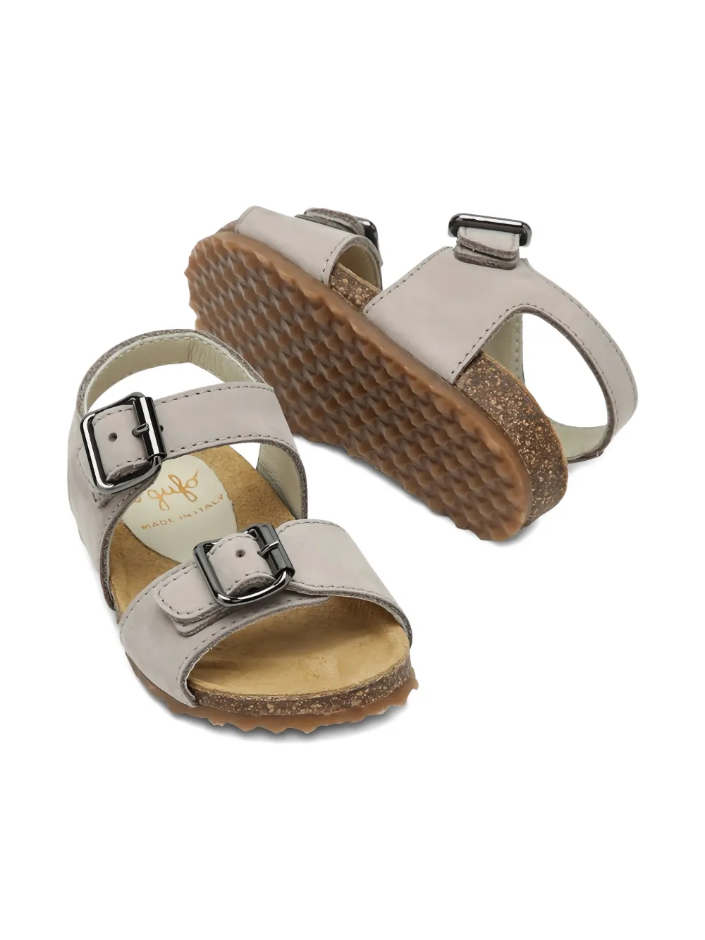 Il Gufo Leren sandalen Grijs