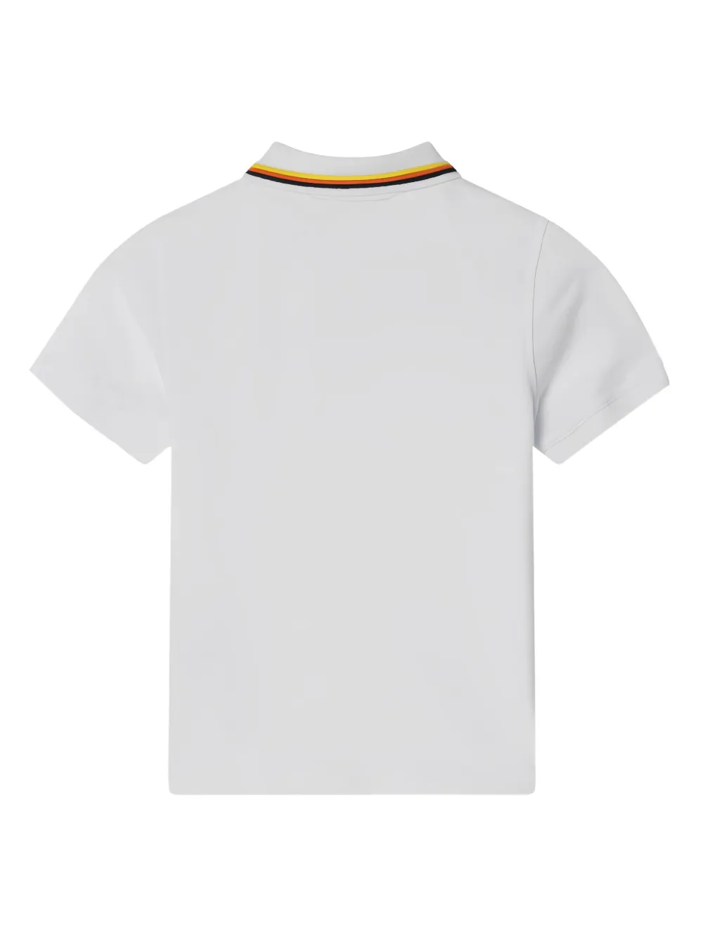 K Way Kids Poloshirt met gestreepte kraag Wit