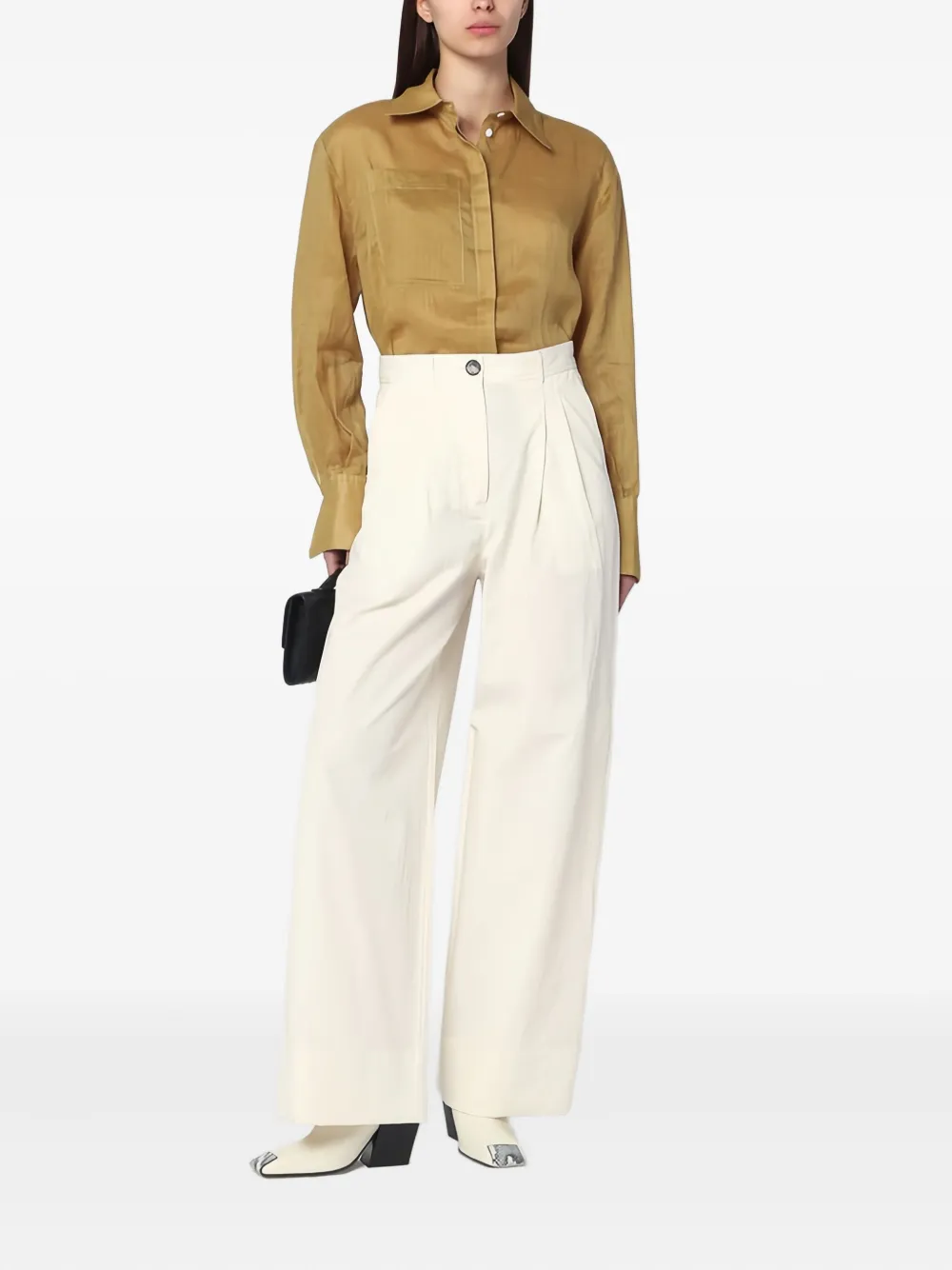 MARK KENLY DOMINO TAN Sigga blouse met manchetten - Beige