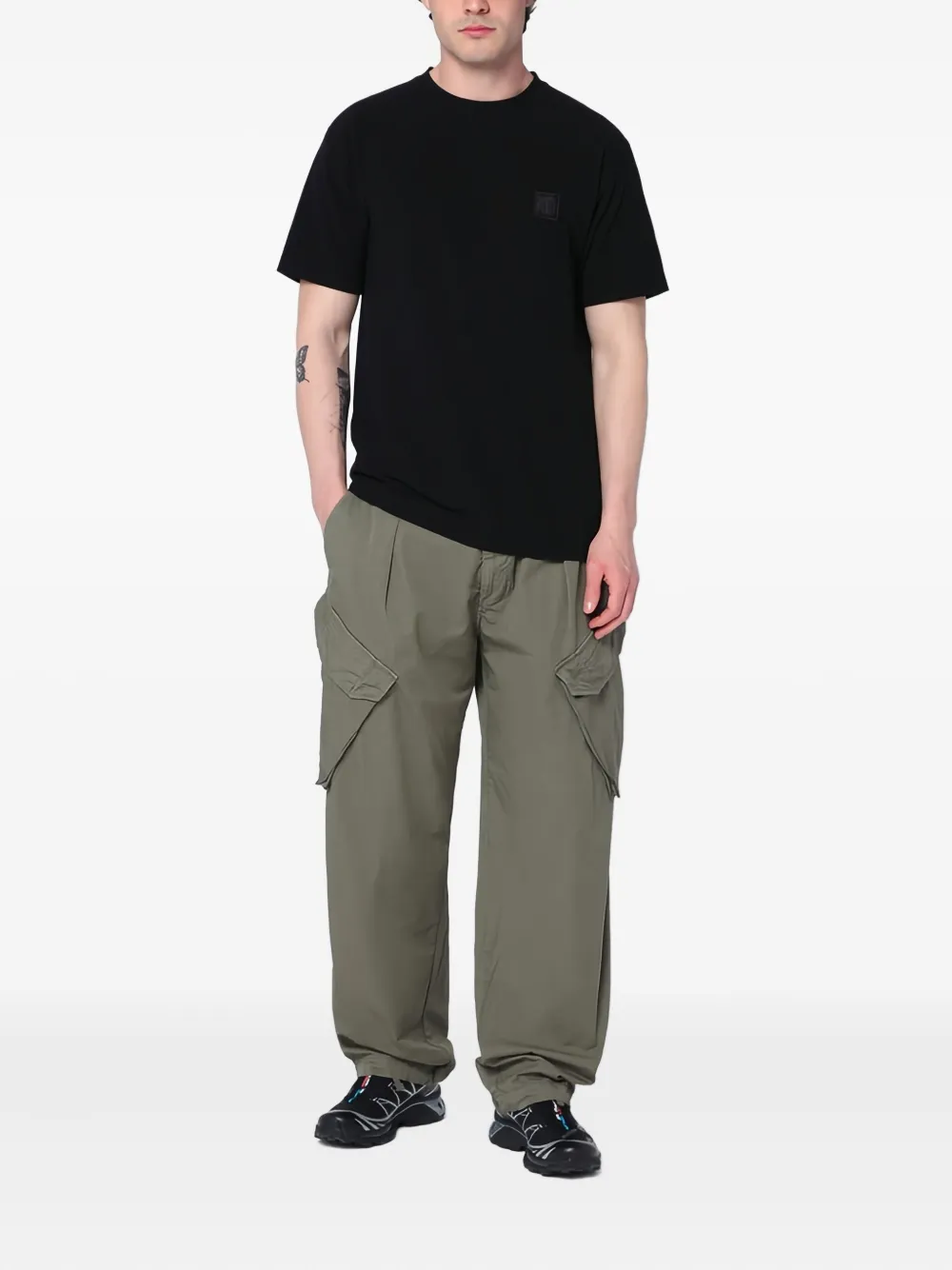 C.P. Company Katoenen gabardine pantalon - Groen