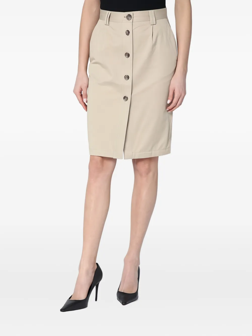 ANINE BING Rok met knopen Beige