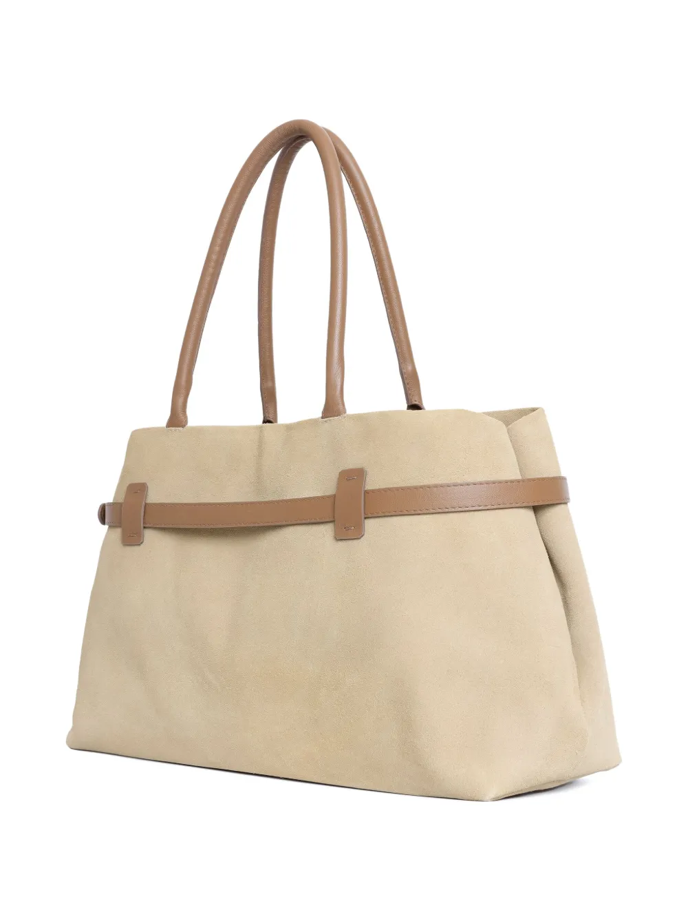 Sarah Chofakian Calizo suede tote bag - Beige