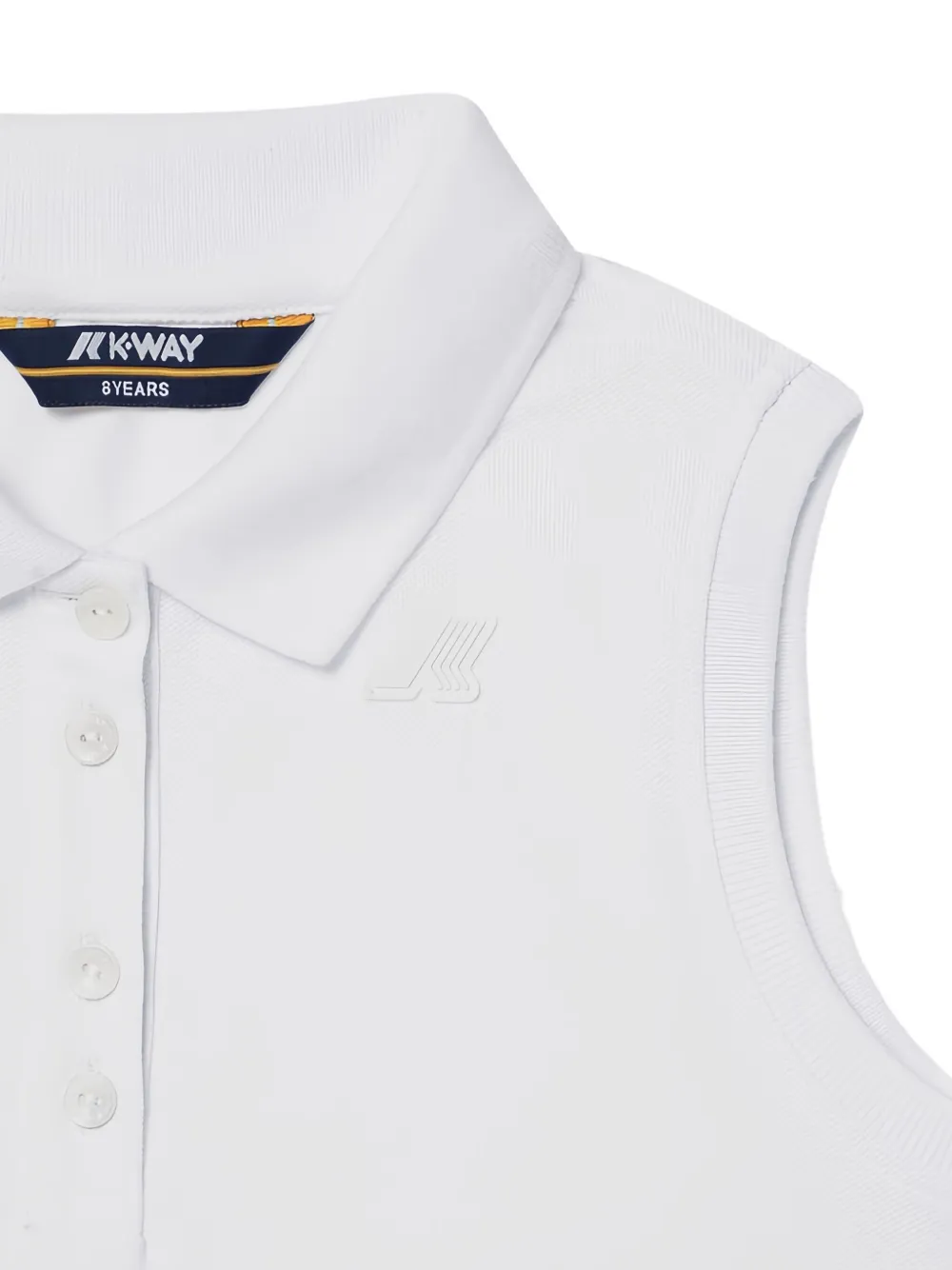 K Way Kids Mouwloos poloshirt Wit
