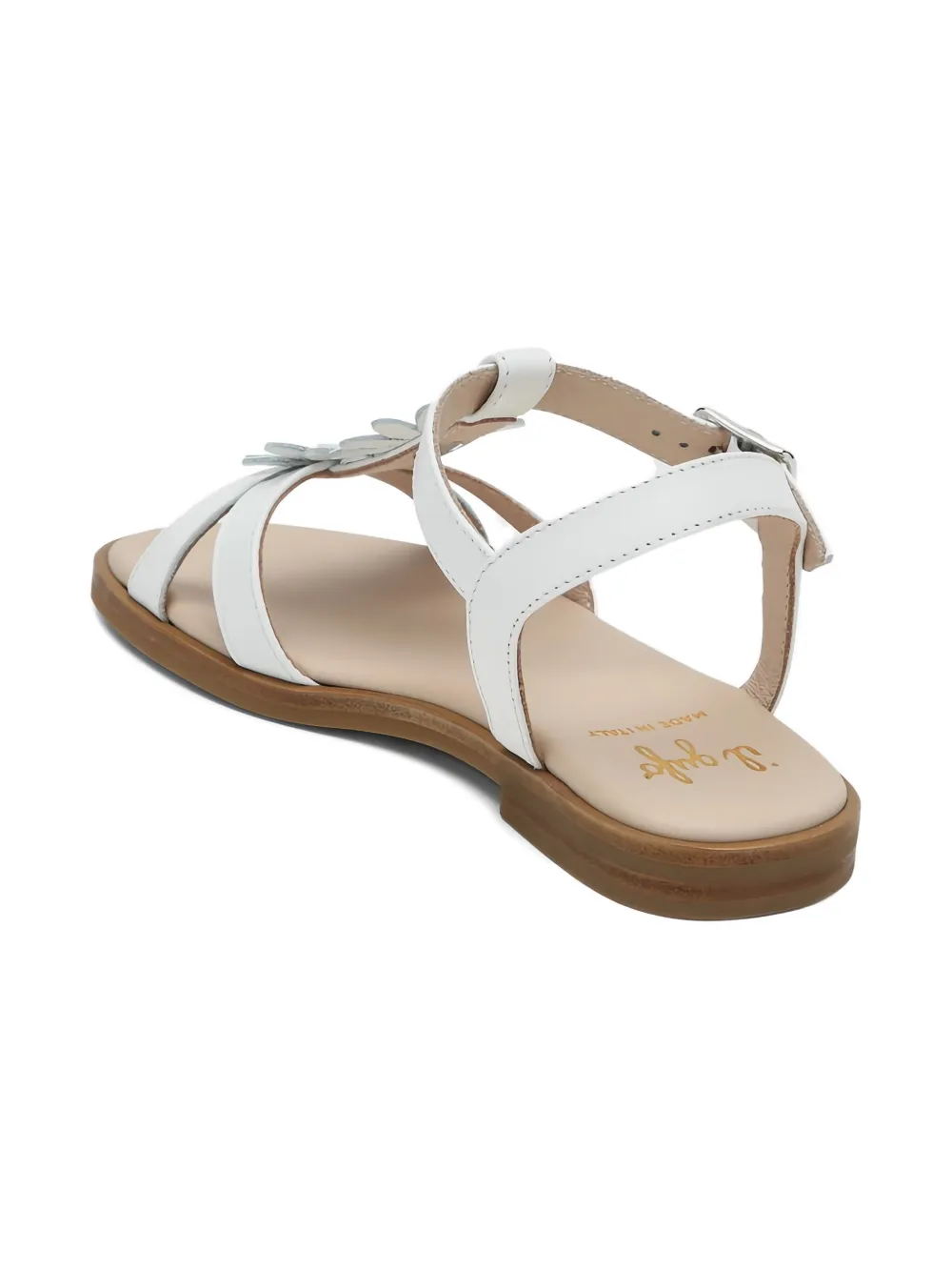 Il Gufo floral-appliqué sandals White