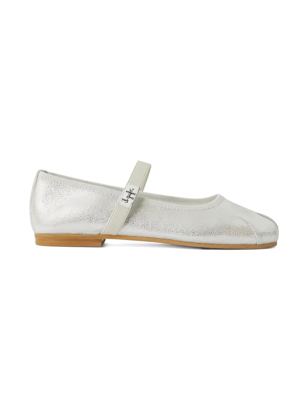 Il Gufo leather ballet flats - Zilver