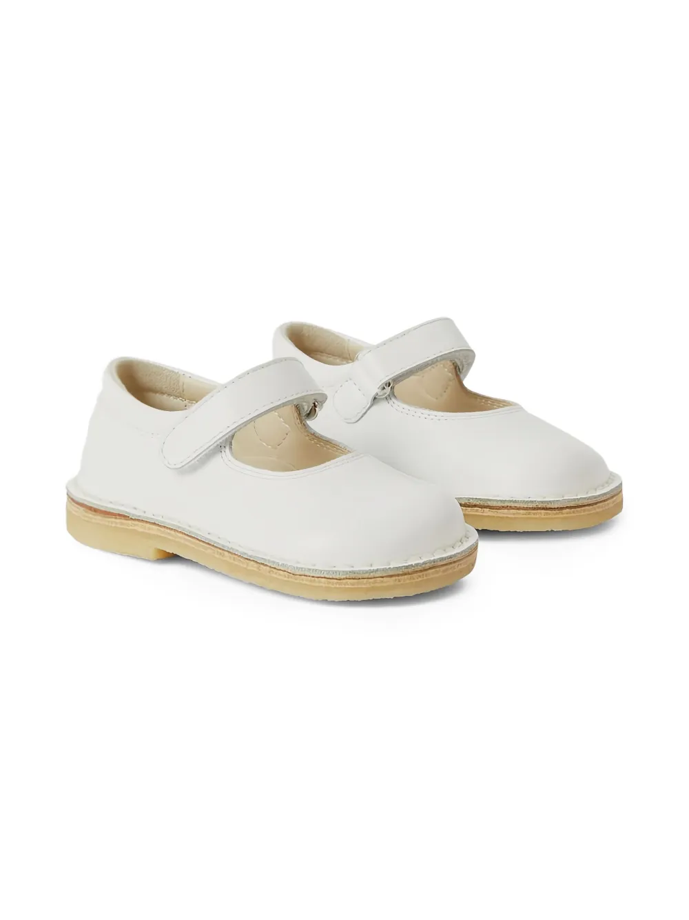 Il Gufo Ballerina's met leren bandje Wit