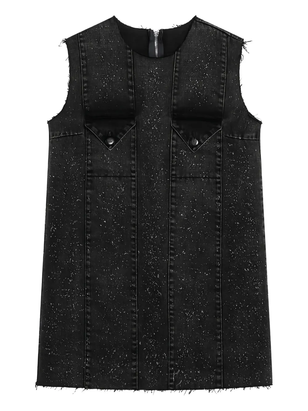 seams-details sleeveless mini dress
