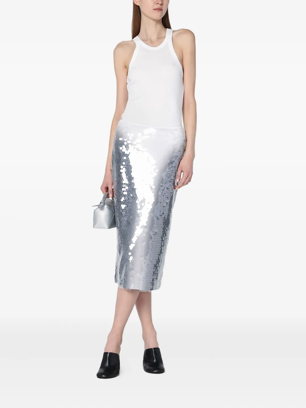  Sportmax Racer-back Silk Top - White 
