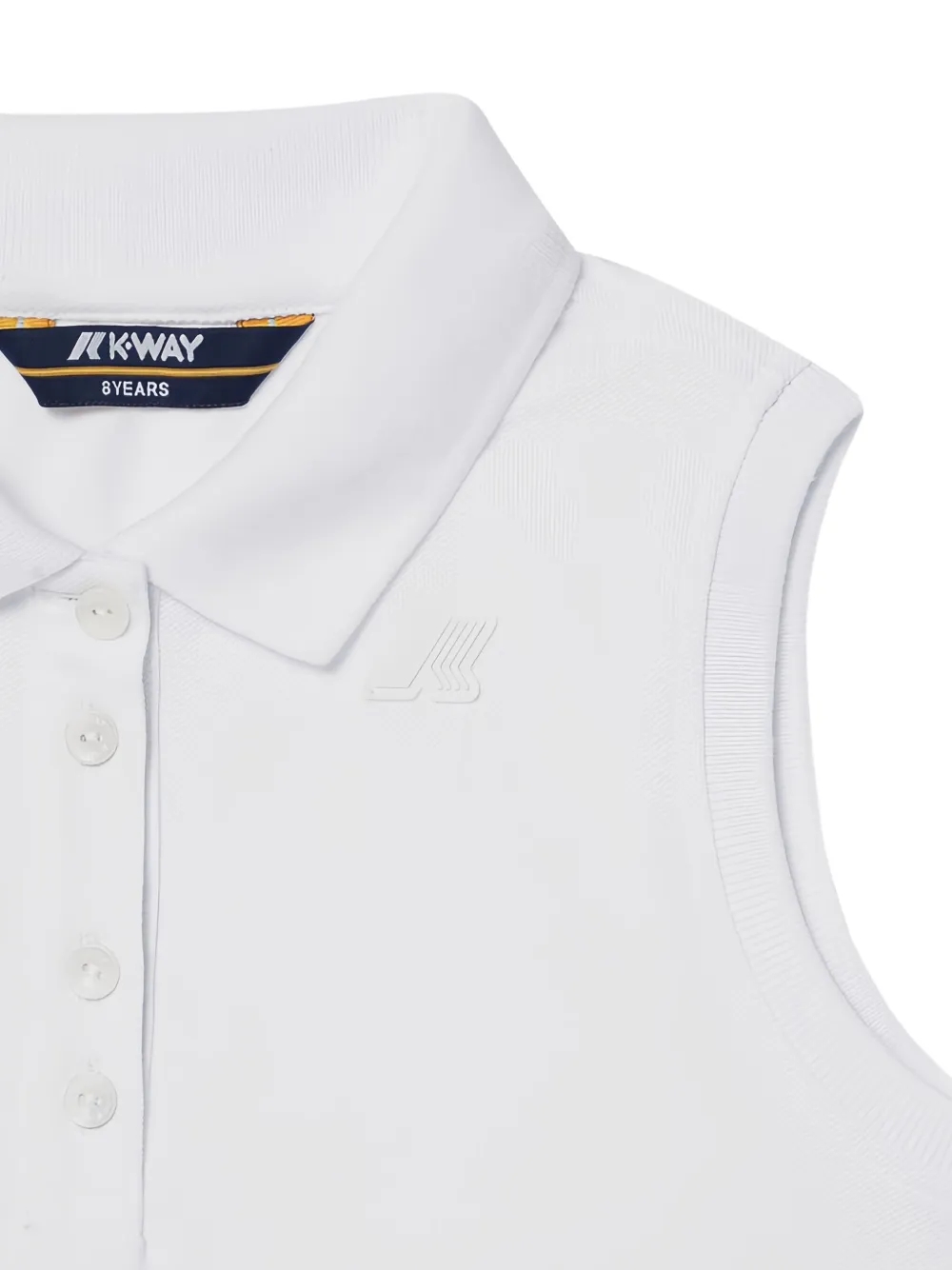 K Way Kids Mouwloos poloshirt Wit