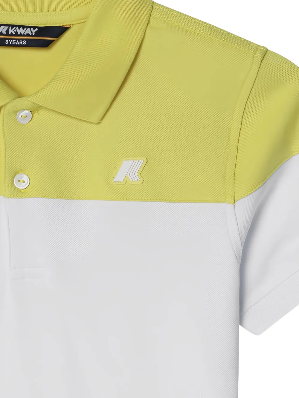 K Way Kids Poloshirt met geborduurd logo Wit
