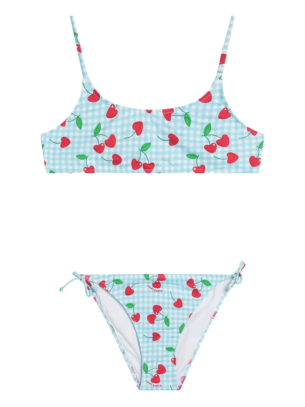 MC2 Saint Barth Kids bikini à carreaux vichy - Bleu