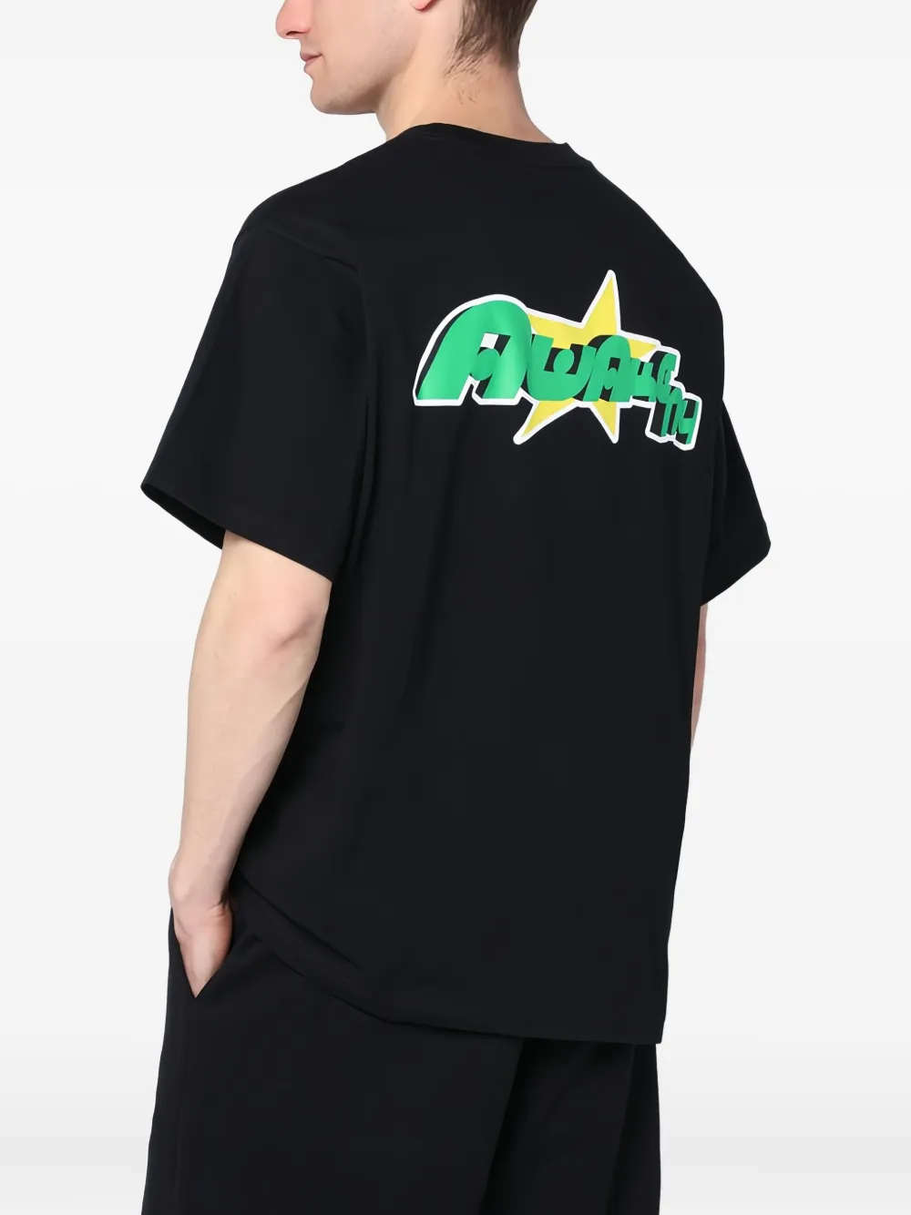 Awake NY T-shirt met sterapplicatie Zwart