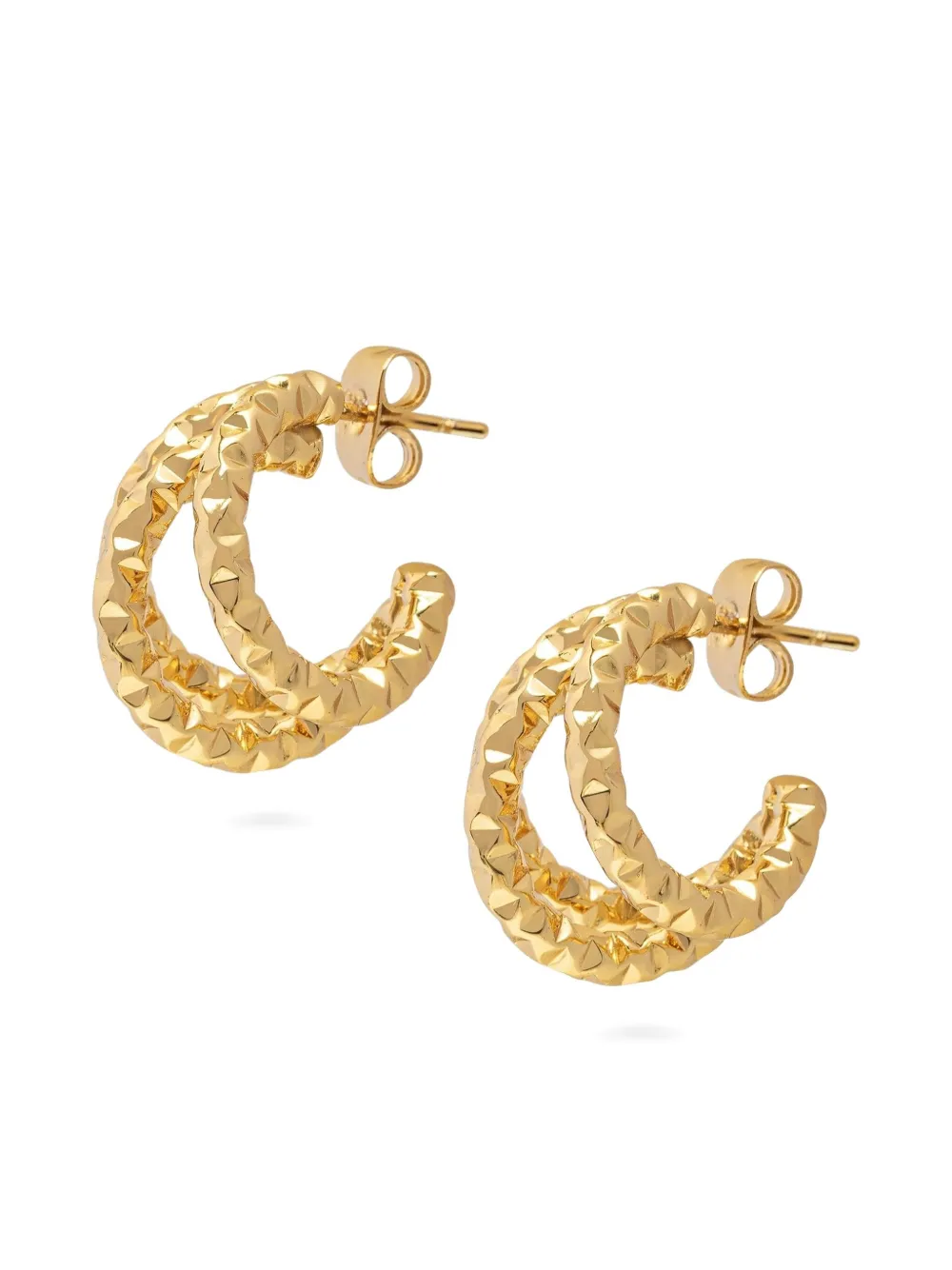 Nialaya Jewelry Triple Hoop earrings - Goud
