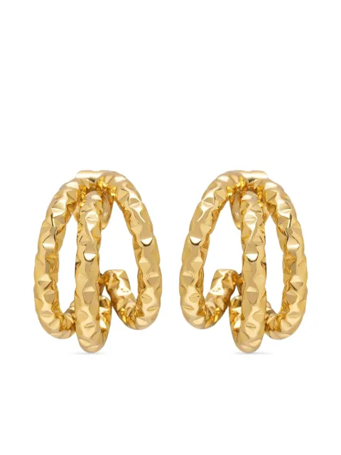 Nialaya Jewelry أقراط 'تريبل هوب'