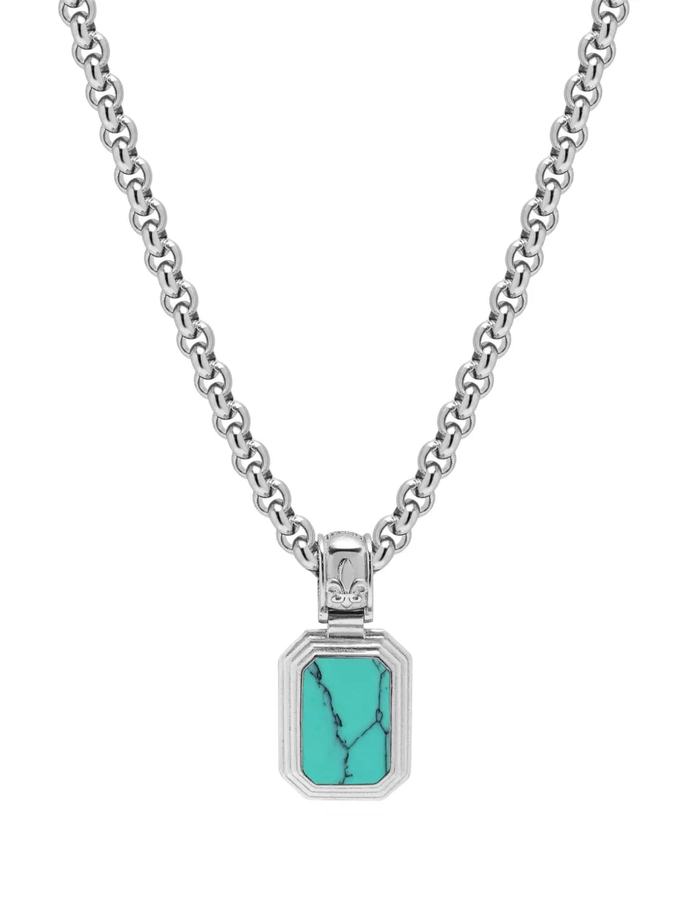 Nialaya Jewelry turquoise and onyx necklace | Silver | Image 1